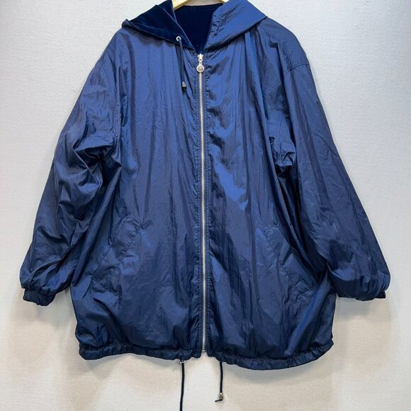 CS Signature Women's Full Zip Hooded Jacket Long Sleeve Size 3X Blue Stretch - Picture 11 of 12